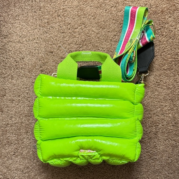 Betsey Johnson Handbags - Betsey Johnson Neon Green Puffer Bag